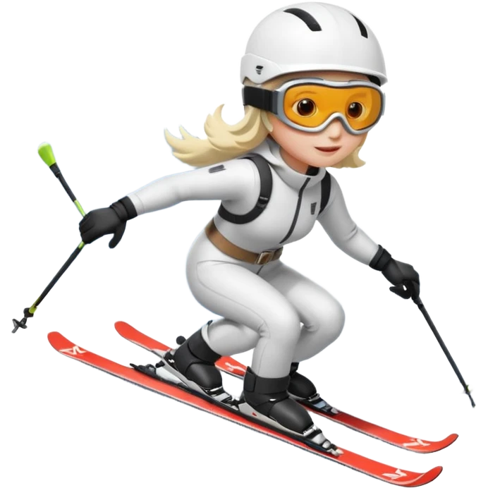 An angel on skis going down a hill emoji