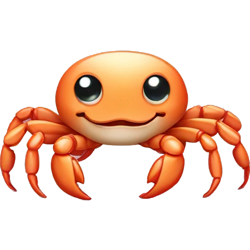 Cute little baby crab emoji