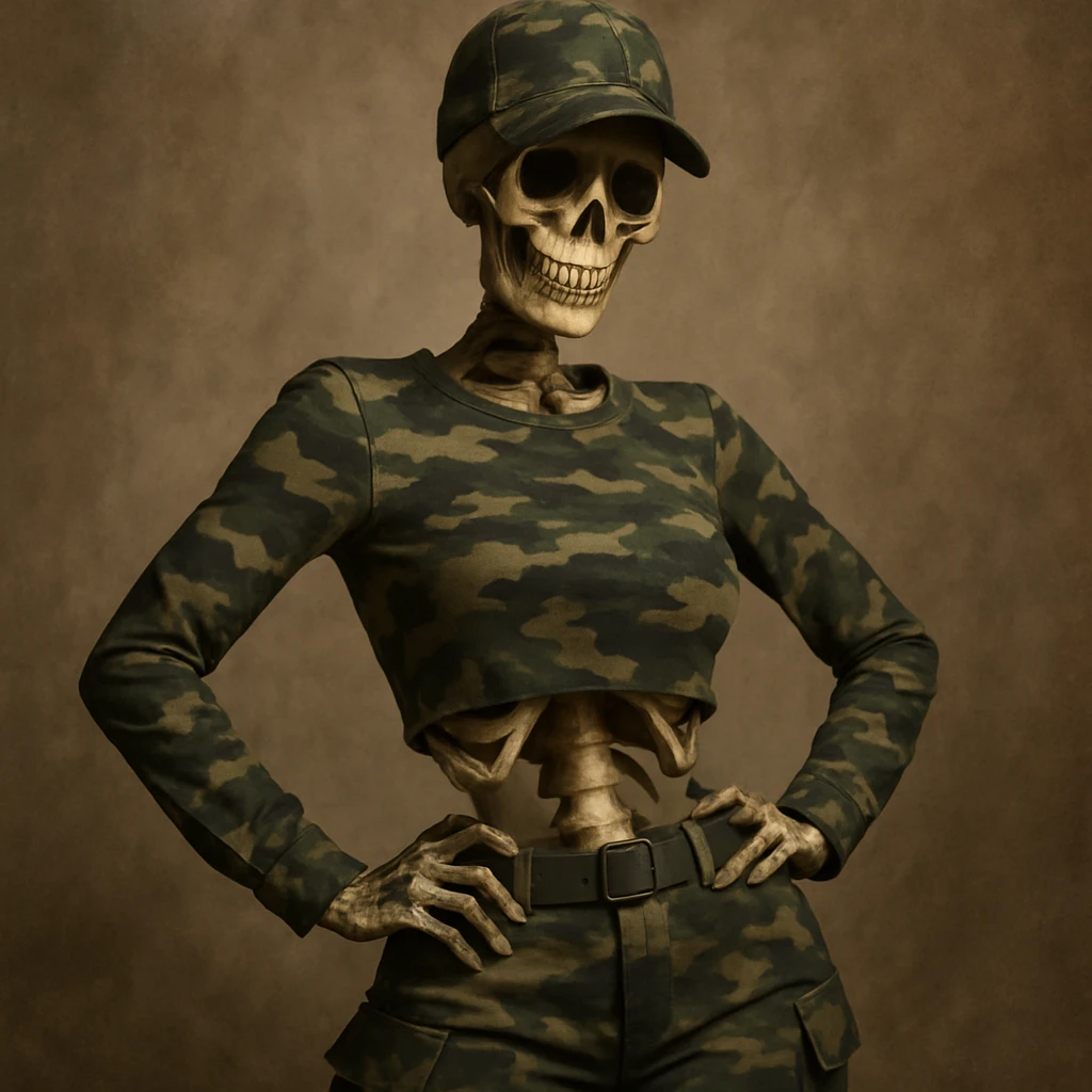 rebone baddie in camo emoji