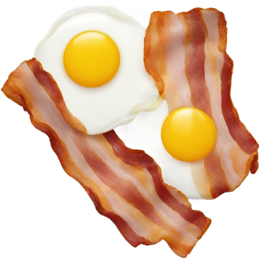 bacon and eggs on plate emoji