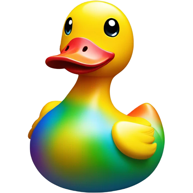 rainbow rubber duck emoji