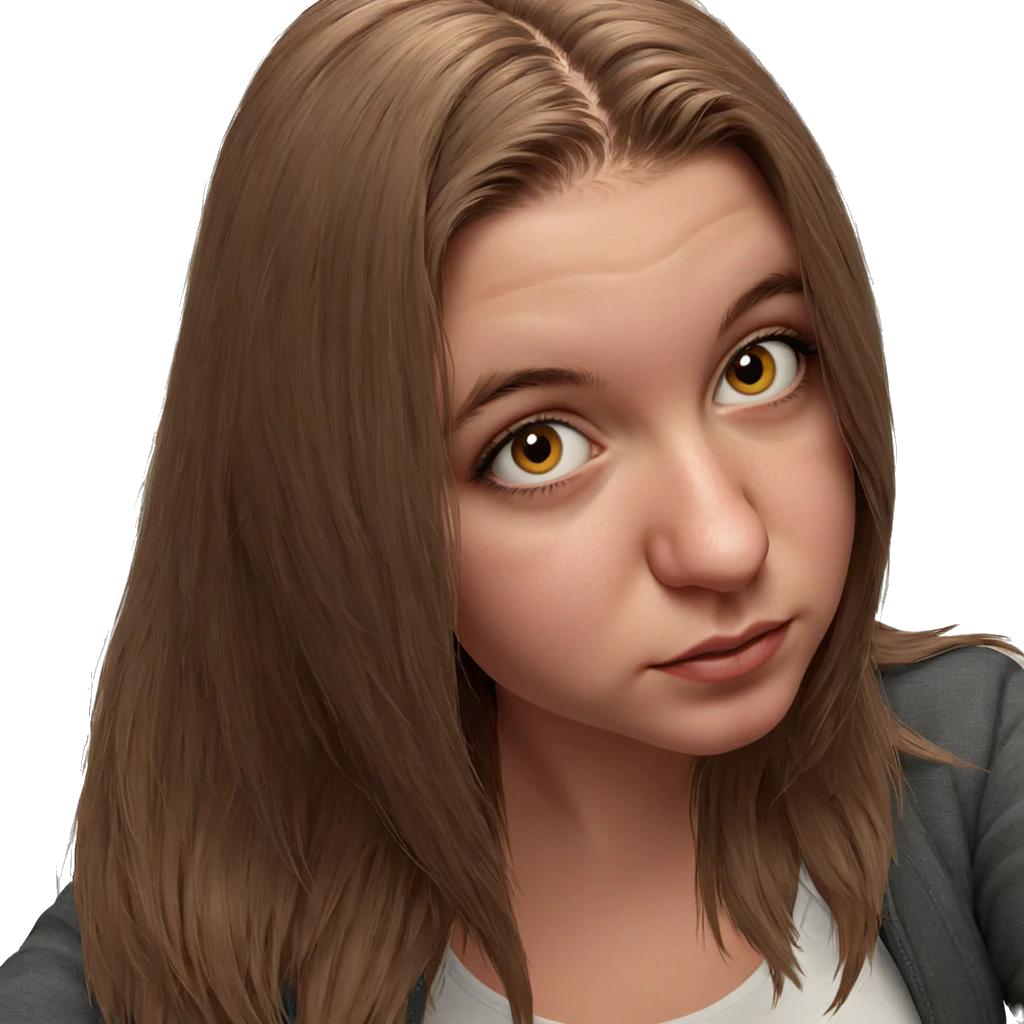 realistic portrait of girl emoji