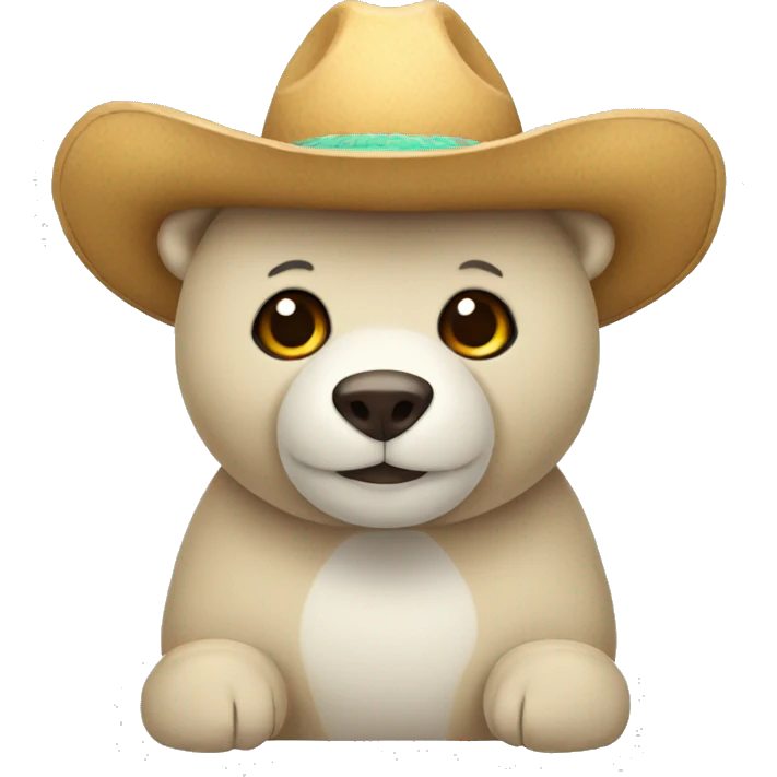 Un oso con sombrero emoji