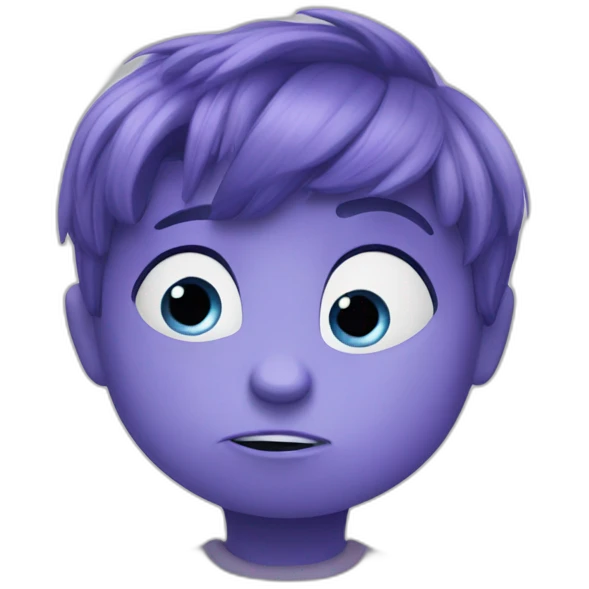 Sadness from inside out say goodbye emoji