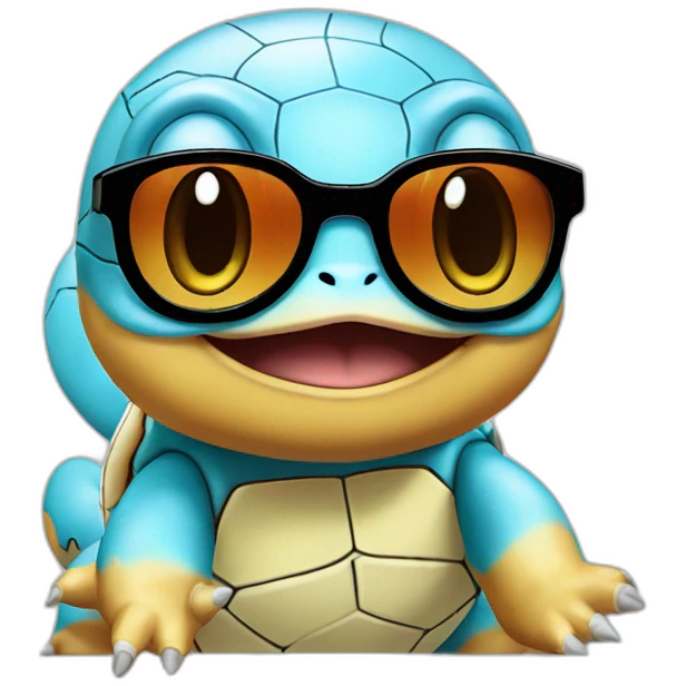 Squirtle with sun glasses emoji