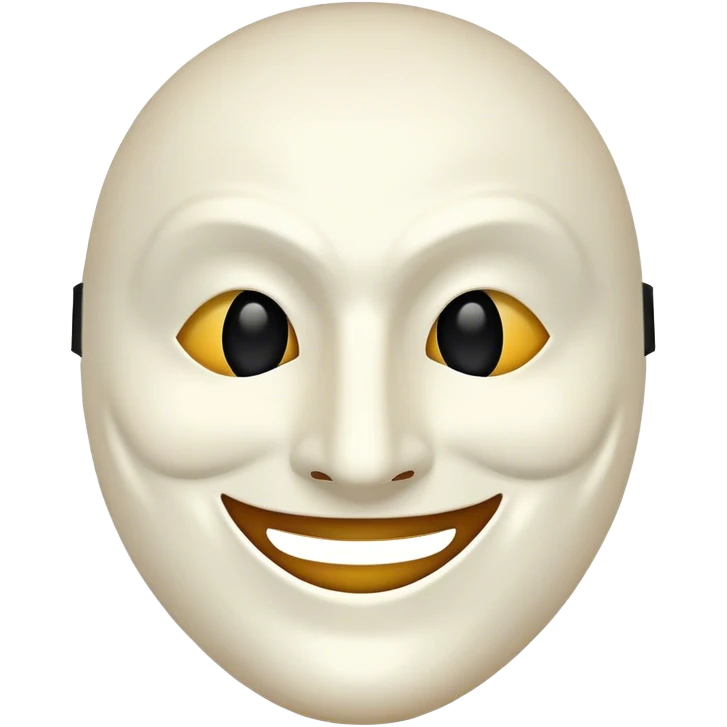 Smiling face with nefarious mask on emoji