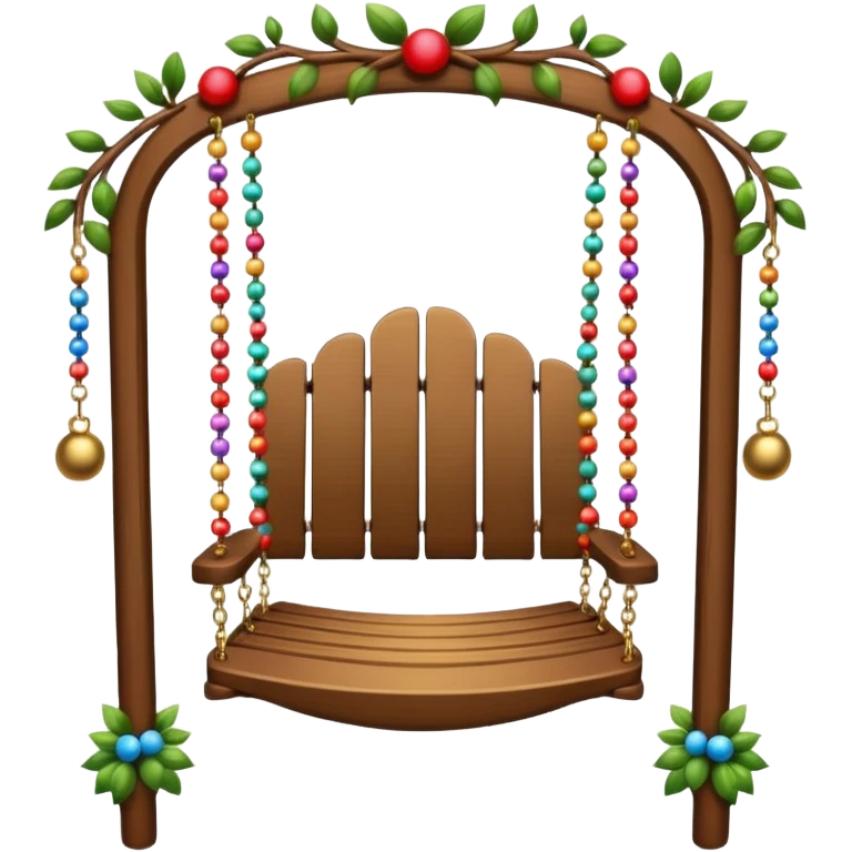 Swing with beads and bells for birds emoji