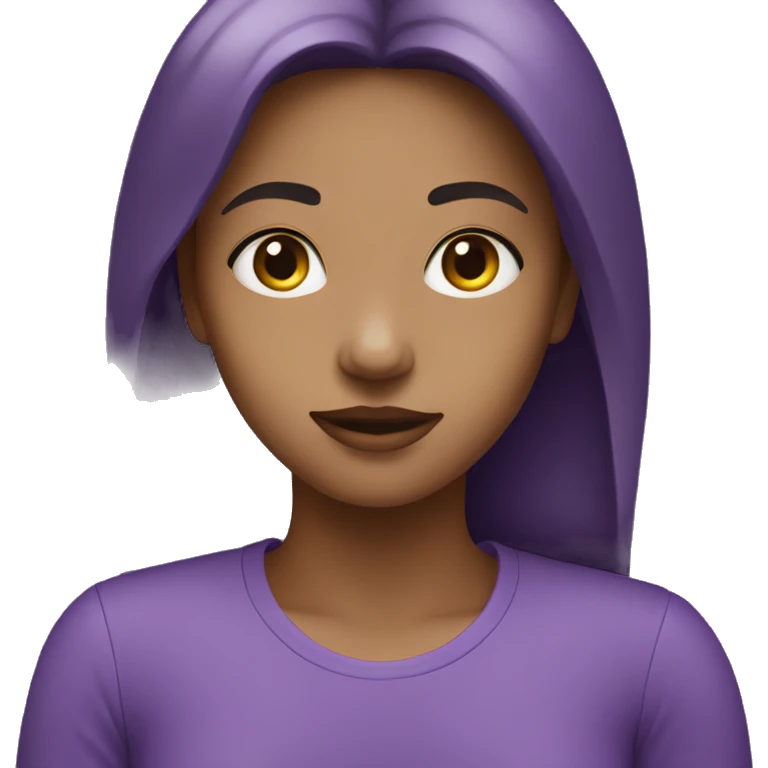 girl purple rectangle emoji