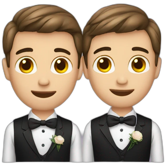 Boys gay married emoji
