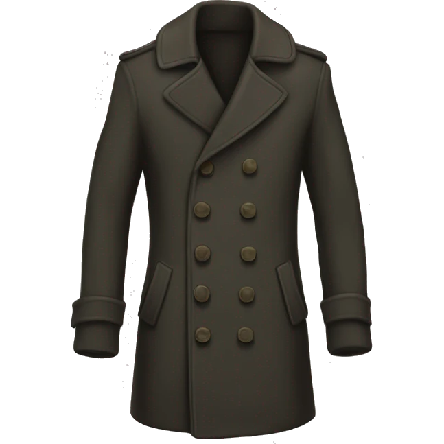 single breasted pea coat emoji