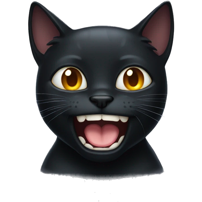 Black cat crying emoji