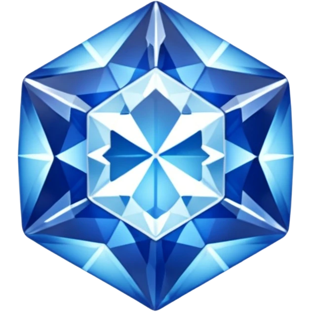 Blue Gem with an Ice Flake Inside emoji