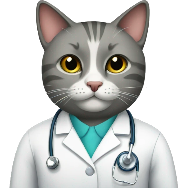 Doctor cat emoji