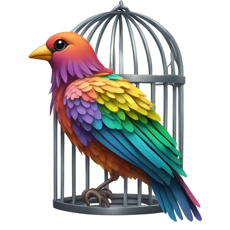 Bird in cage emoji