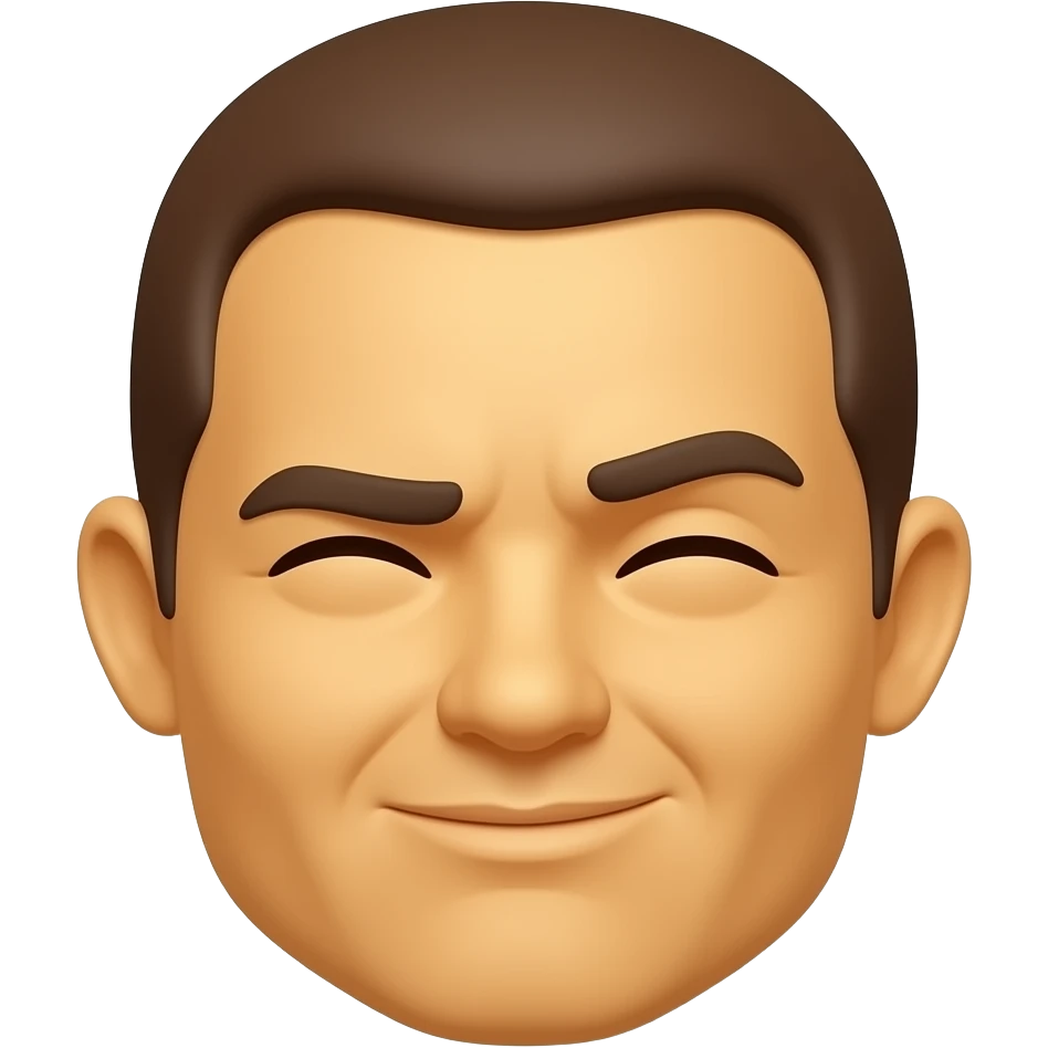 Yellow face squinting emoji