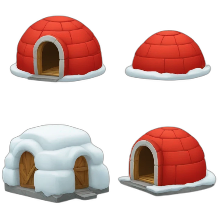 Red-igloo emoji