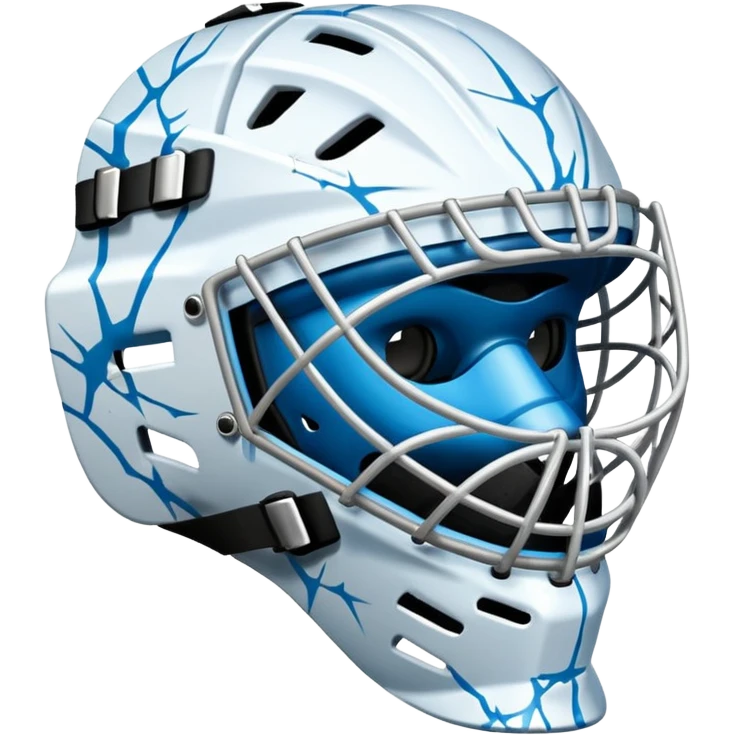 Goalkeeper mask of ice hockey  emoji