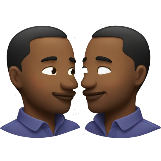 Two gay men kissing emoji