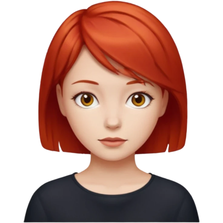 Red short hair girl emoji