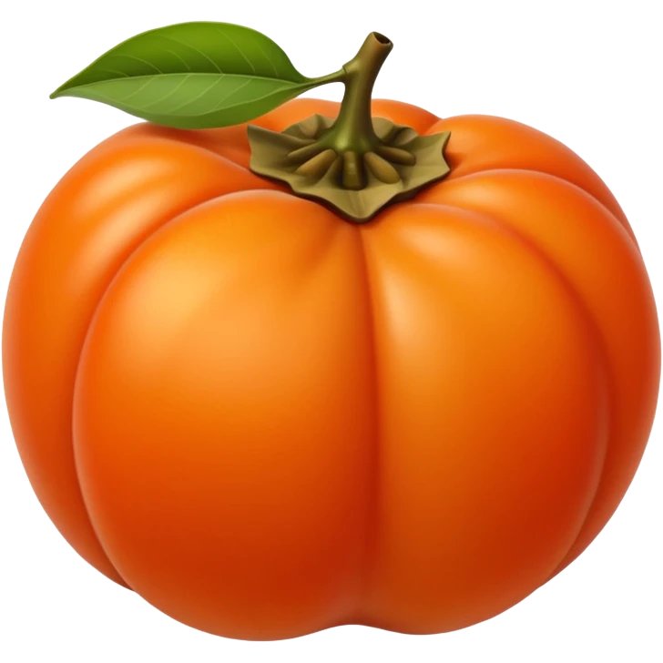 persimmon fruit spheric emoji
