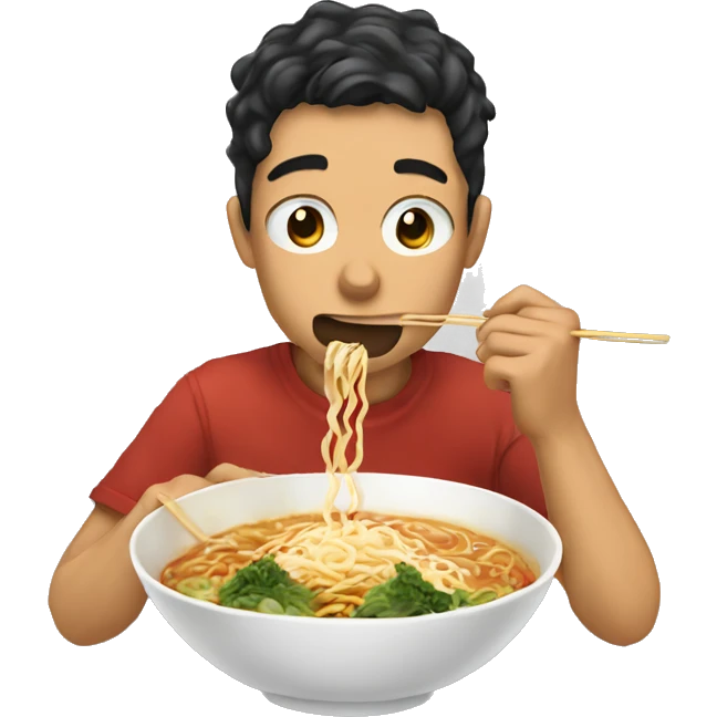 Me eating ramen emoji