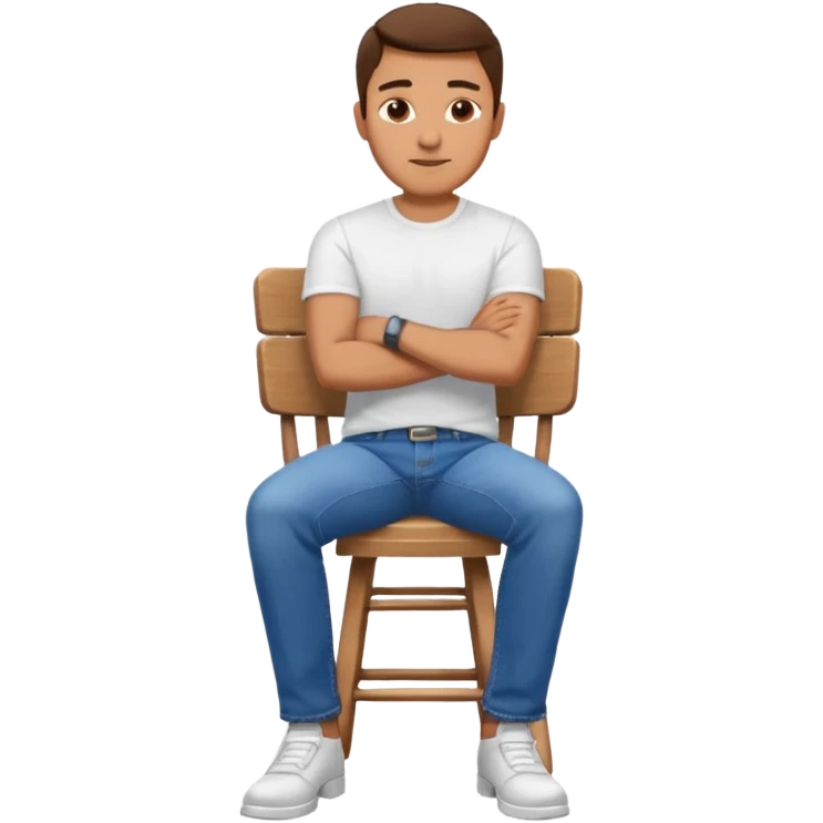 man on chair  style photosession emoji
