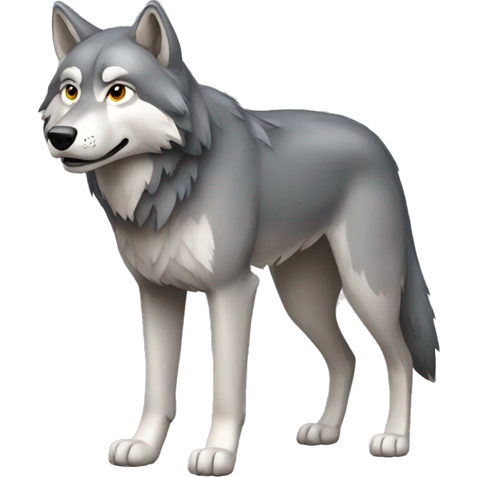 Gray Wolf Full Body emoji
