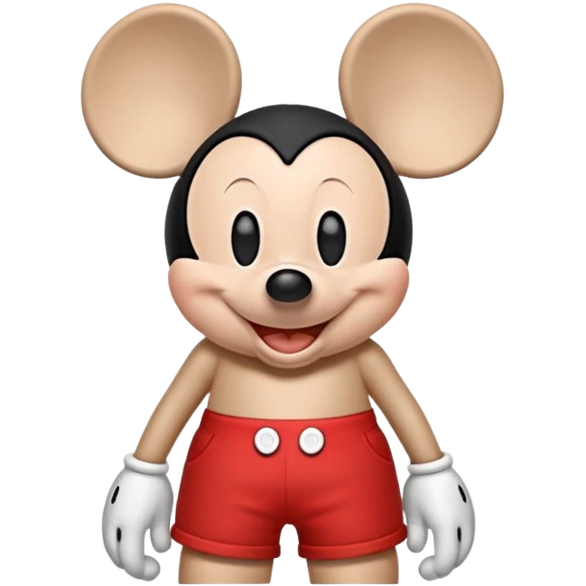 Mickey Mouse with red shorts and big ears emoji