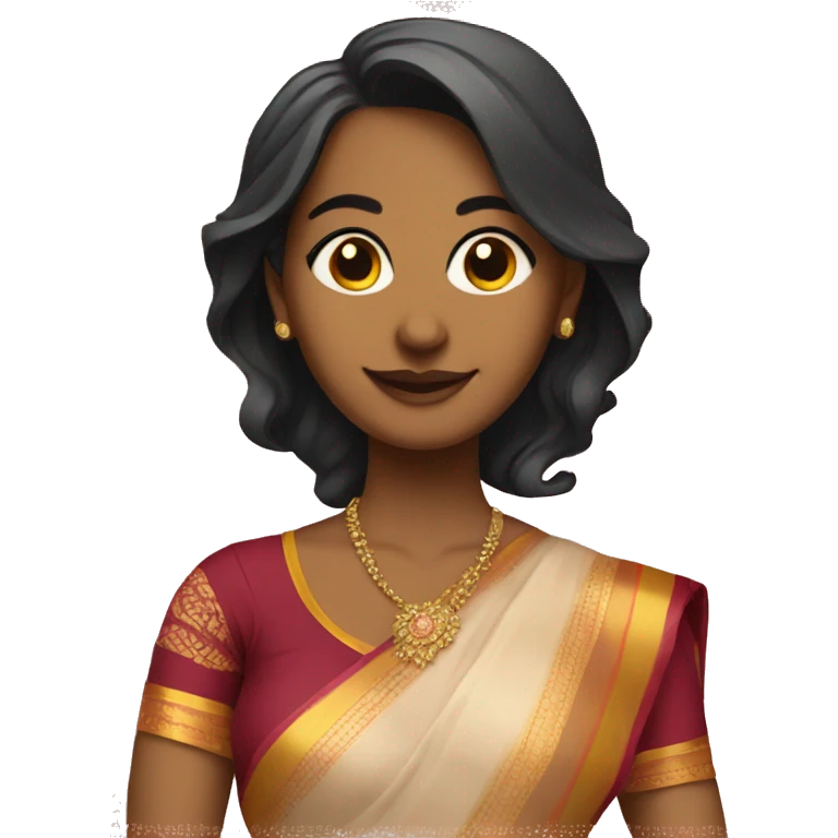 ai avatar for indian female in saree  emoji