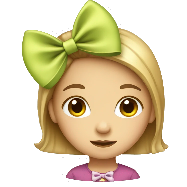 girl with bow emoji