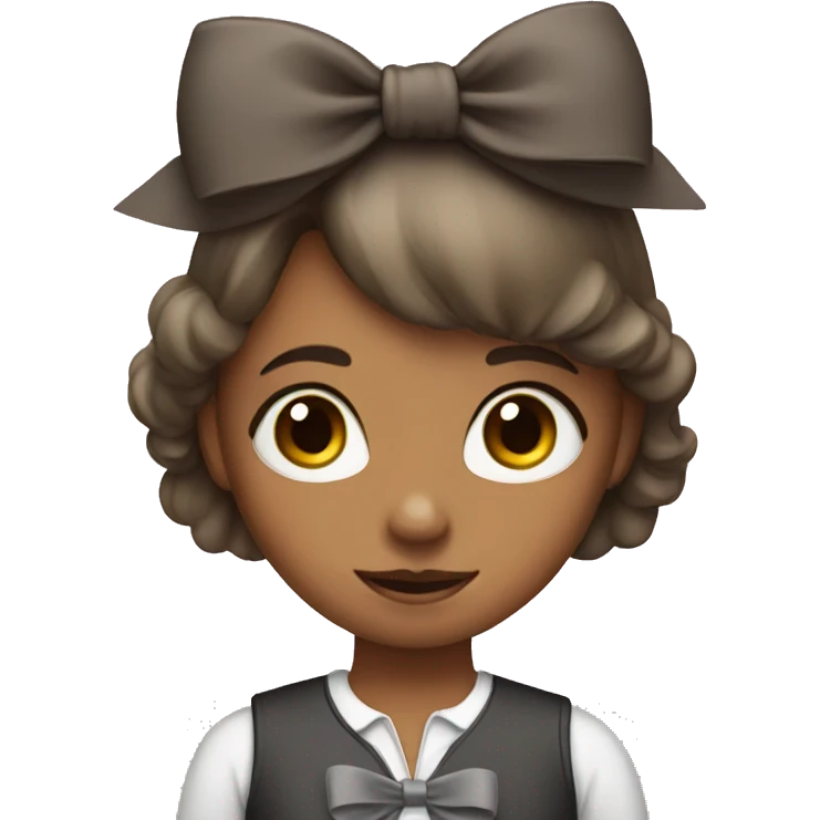 girl with a bow on emoji