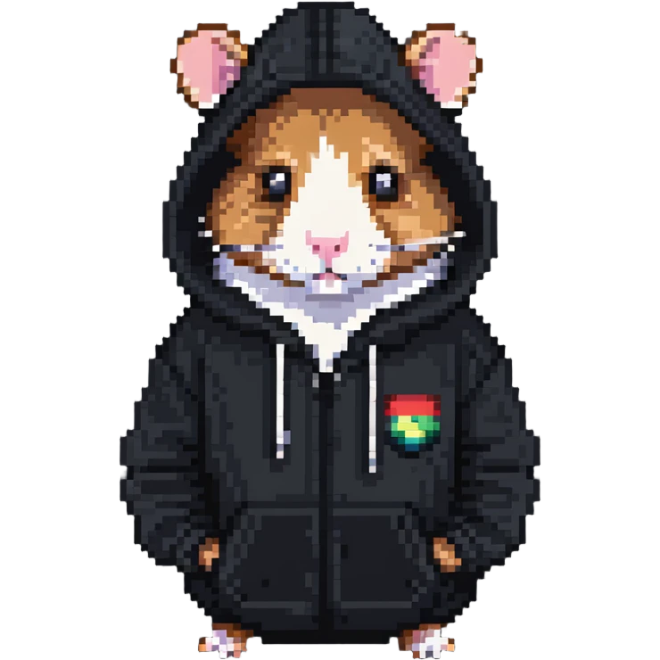 Hamster in a hoodie emoji