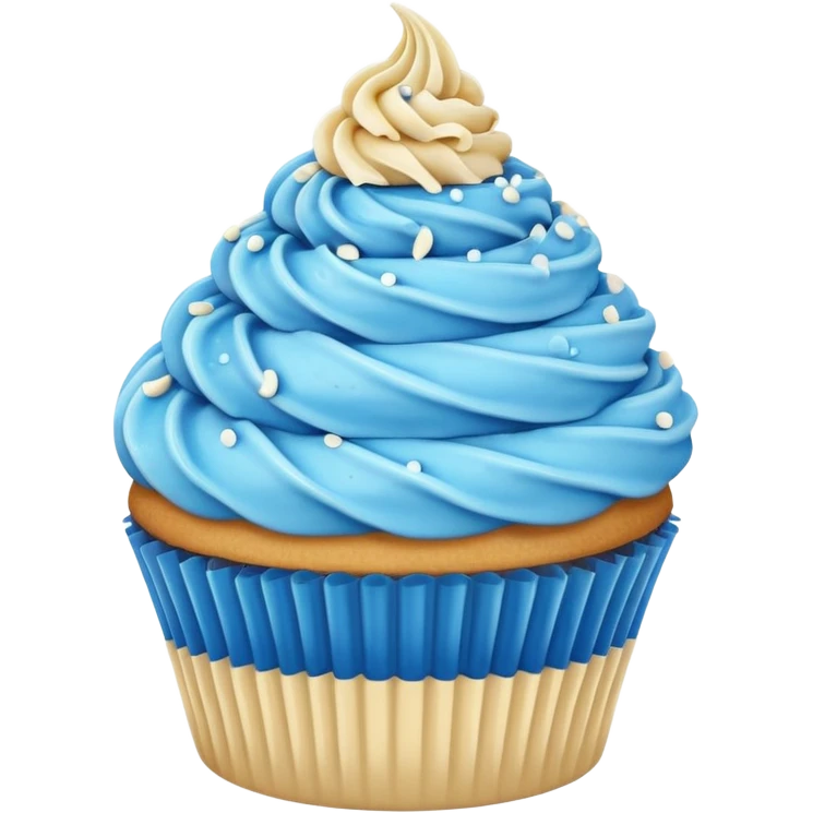 Cupcake with blue icing emoji