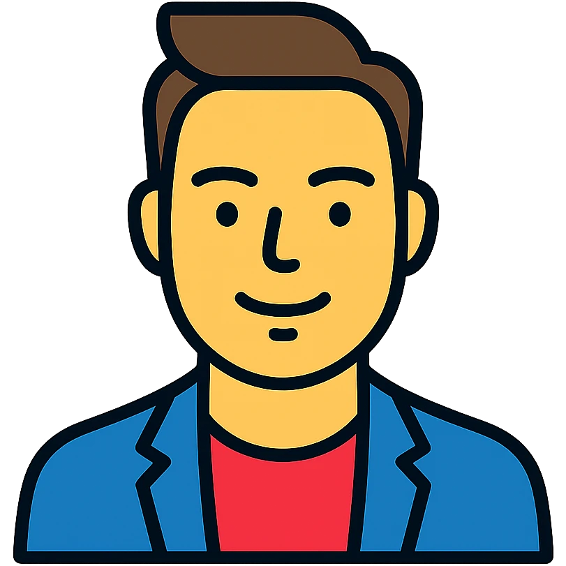 stylized portrait of Elon Musk, clean vector icon style emoji