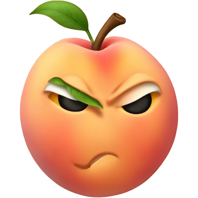 peach emoji with tong emoji