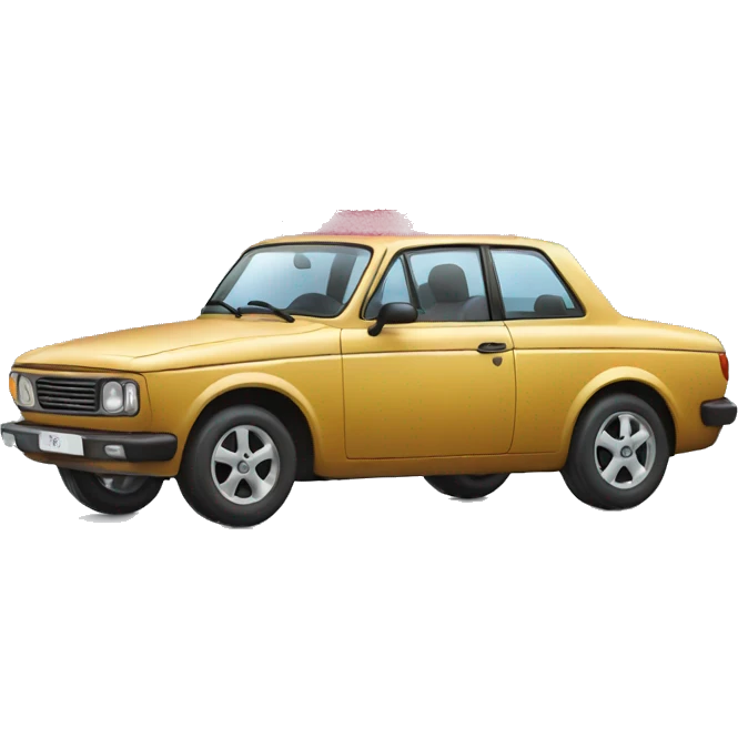 Car with cake emoji