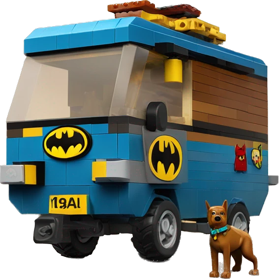 Lego Batman and Scooby 1865 caravan  emoji