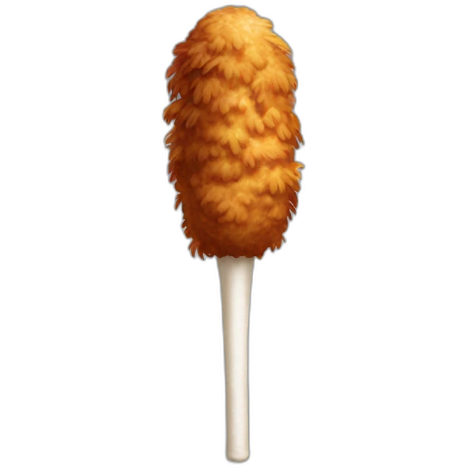 Kfc drumstick with a feather sticking out emoji