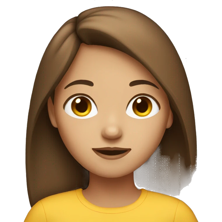 girl with brown hair emoji