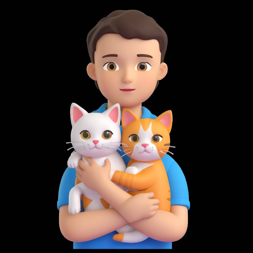 boy and cat pet emoji