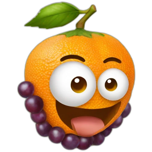 abacate laranja com uvas emoji