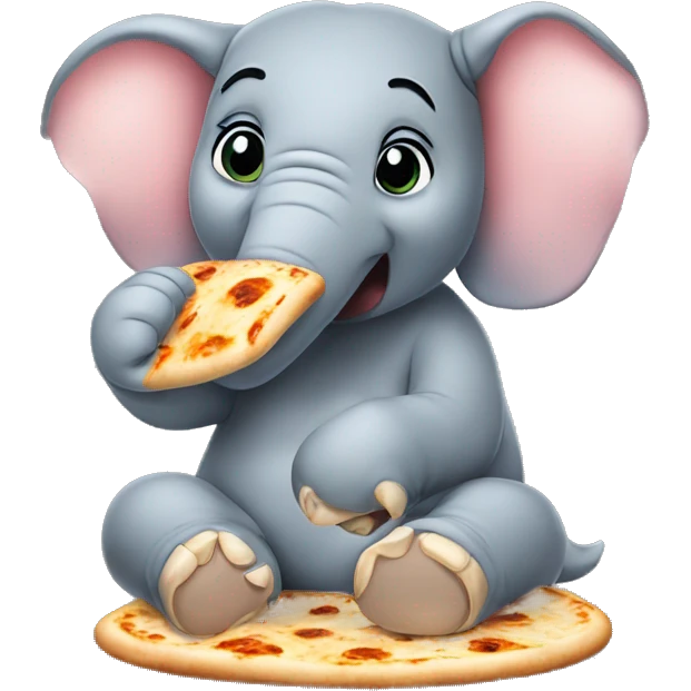 Elephant eating a Naan  emoji