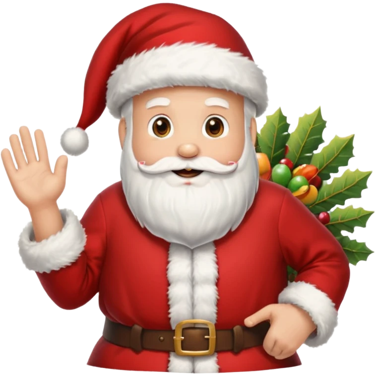 Santa hunting a turkey emoji