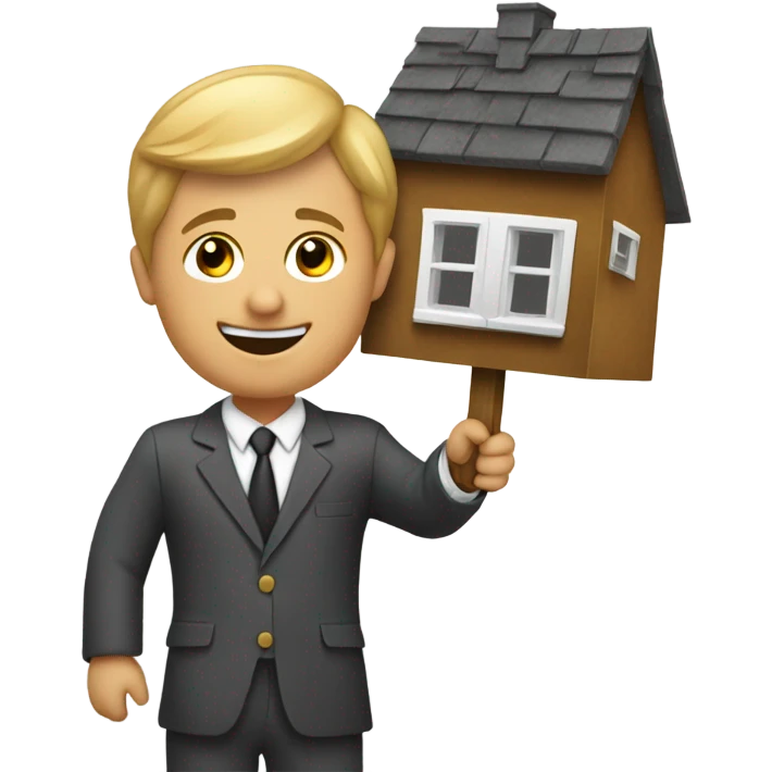 Meta wood the realtor holding a sold sign  emoji