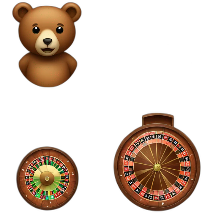 Bear and Roulette emoji