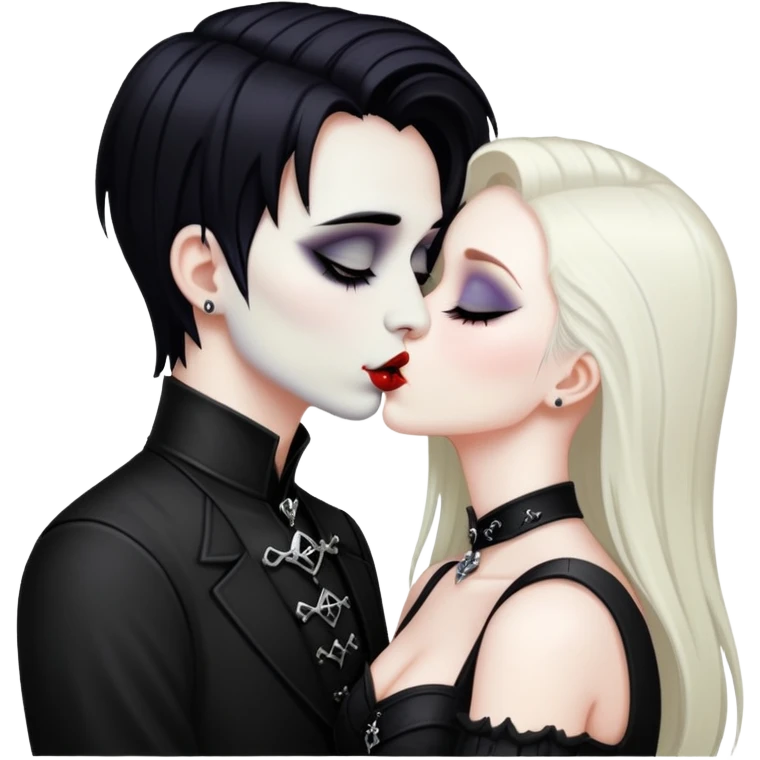 goth kiss emoji