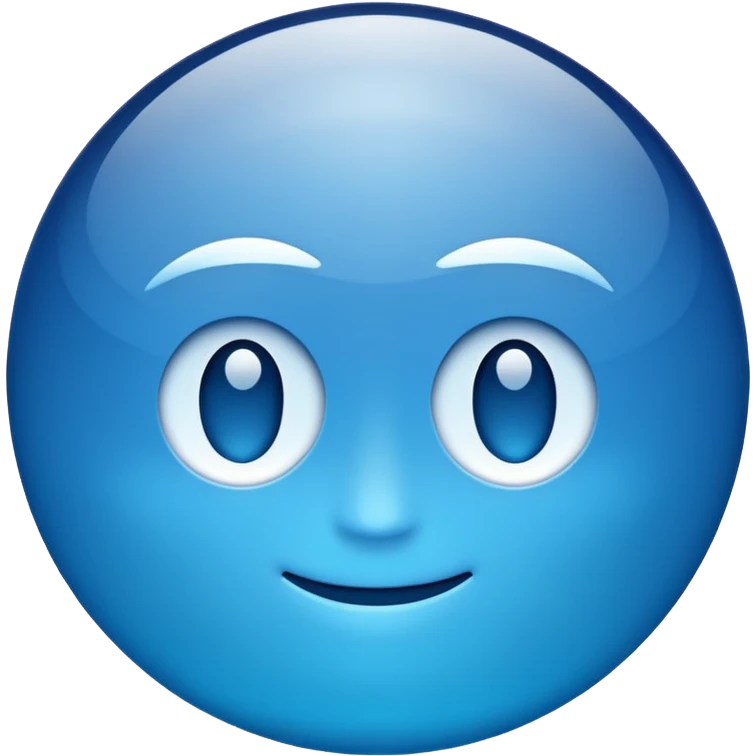 Minimalistic futuristic emoji, clean flat design, smooth vector shapes, soft gradient lighting, high contrast, centered composition, simple geometry, glossy acrylic or glass style, no texture, no shadows, modern UI icon,
 emoji