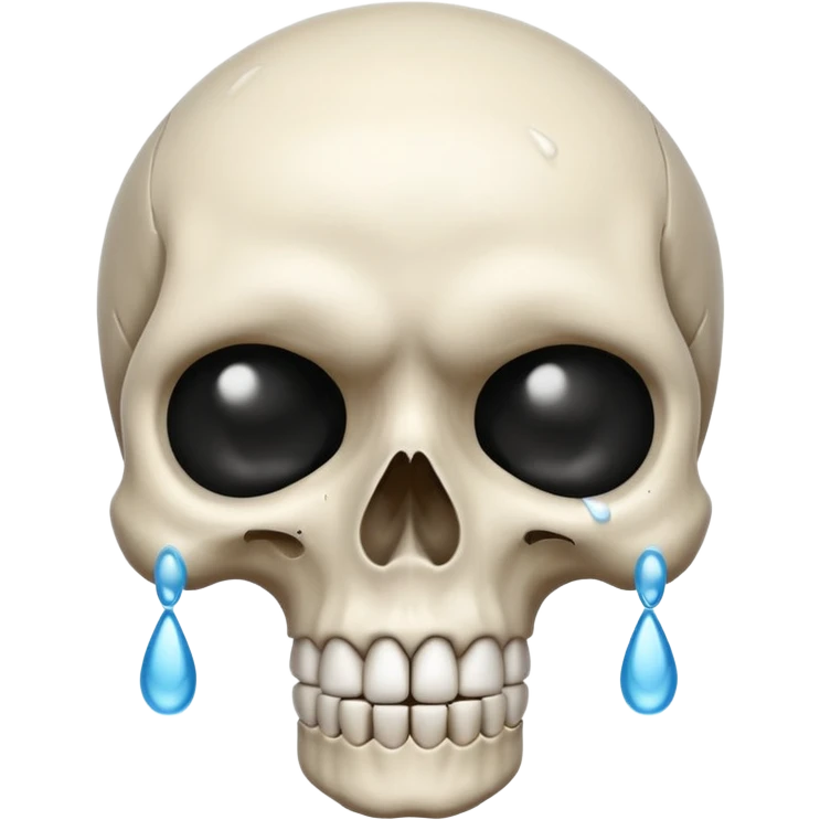 Skull crying emoji