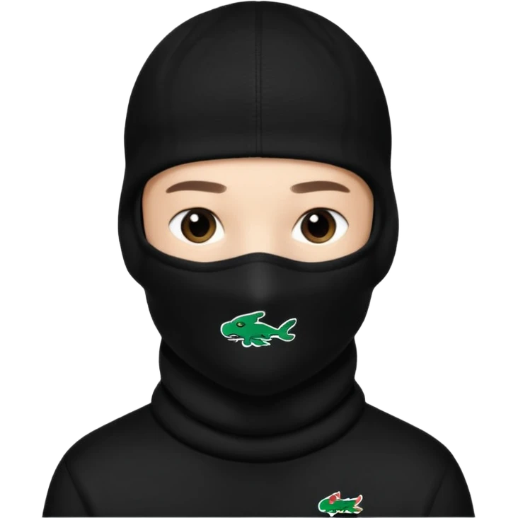  boy lacoste balaclava black lacoste emoji