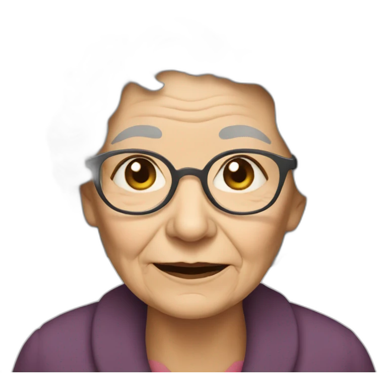 Old lady that has fallen over emoji